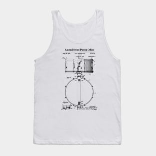 Snare Drum Patent Black Tank Top